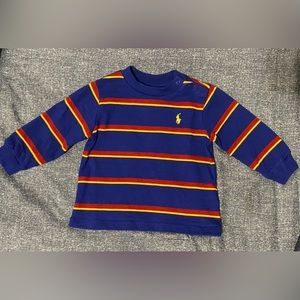 Baby Boy Striped Polo Long-Sleeve Tee 6M
